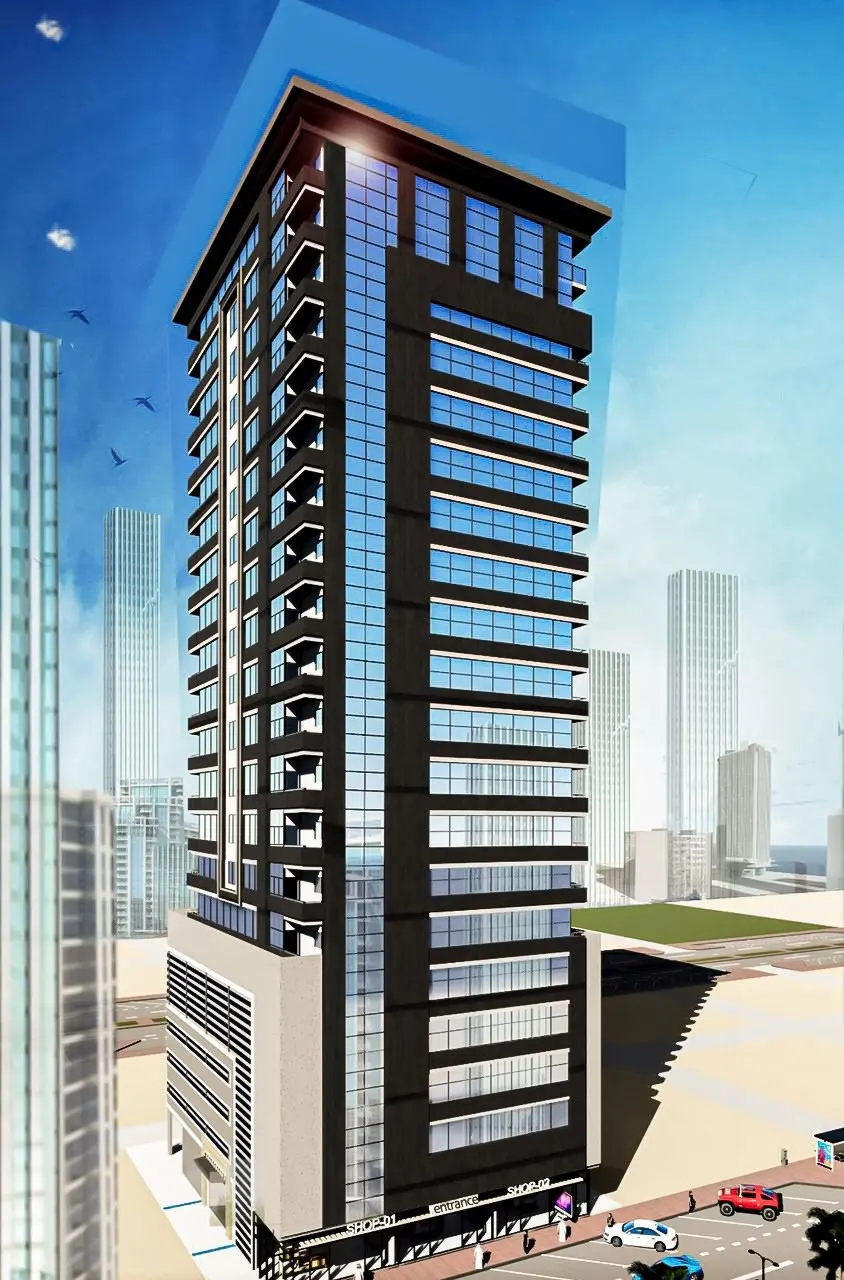 Rendering of the Al Khan Residential tower, Sharjah
